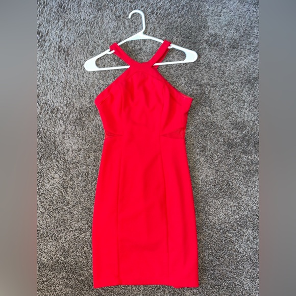 b smart red sequin dress B.Smart Maroon Sequin with Slit Long Dress Size 9/10